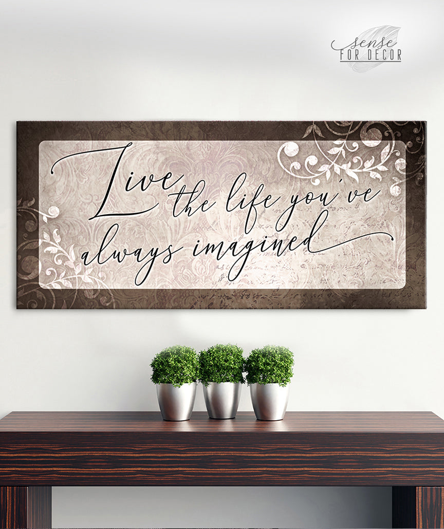 Inspiring Wood-Frame Wall Art: Live Your Dream Life, Ready To Hang
