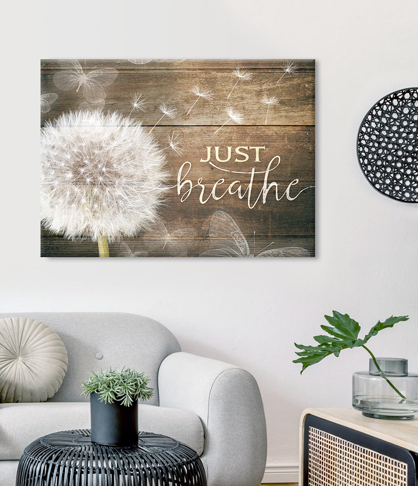 Just Breathe V7 Home Wall Art (Wood Frame, Ready to Hang) - Buy 2, Save 20%