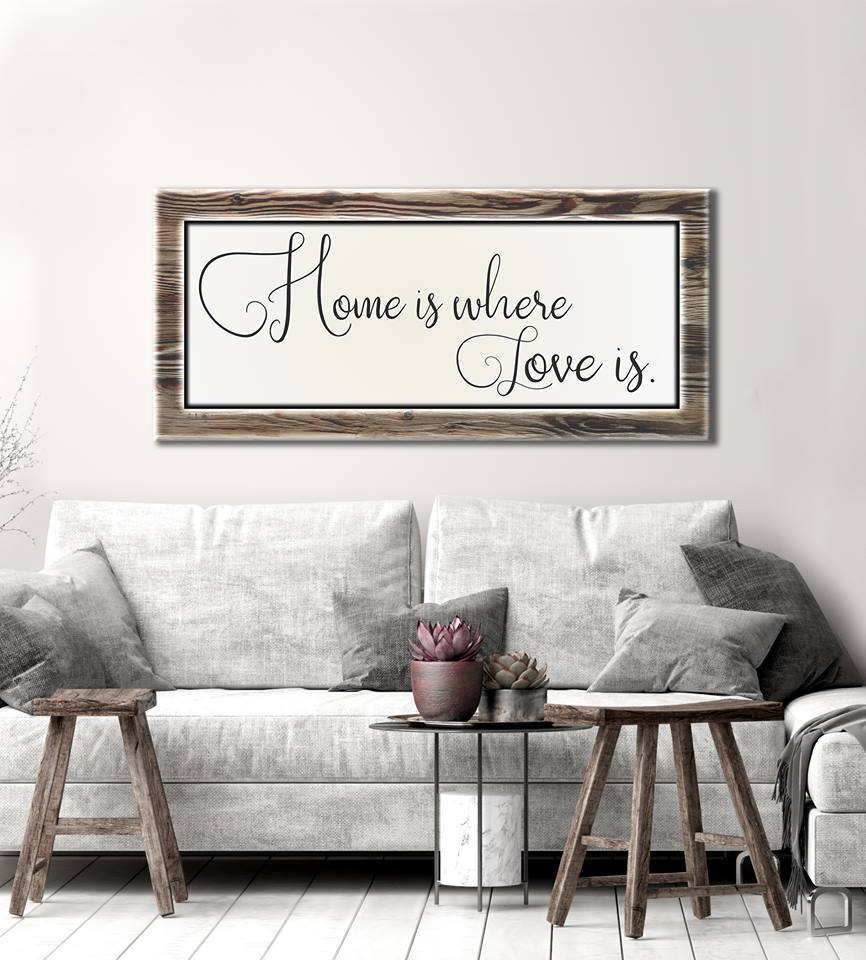 Hot Deal! 'Home Is Where Love Is' Wood Frame Wall Art, Ready To Hang