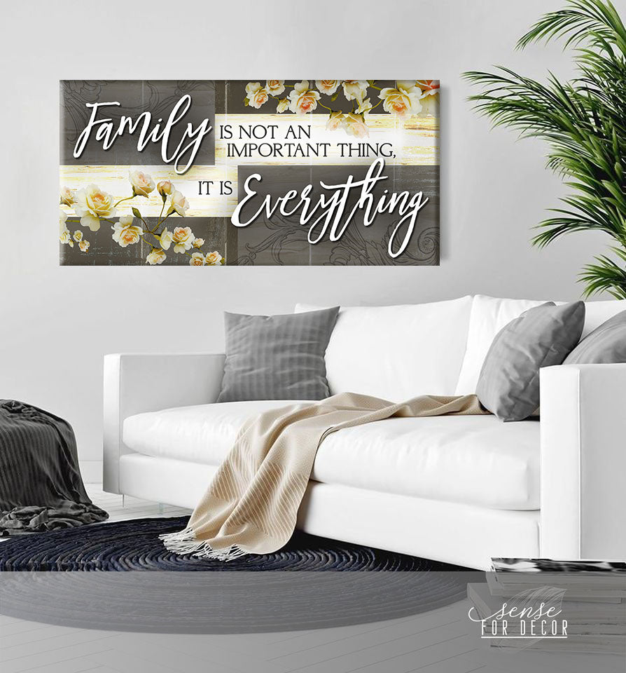 Ready - To - Hang Family Wall Art V6 with Wood Frame: Family Means Everything