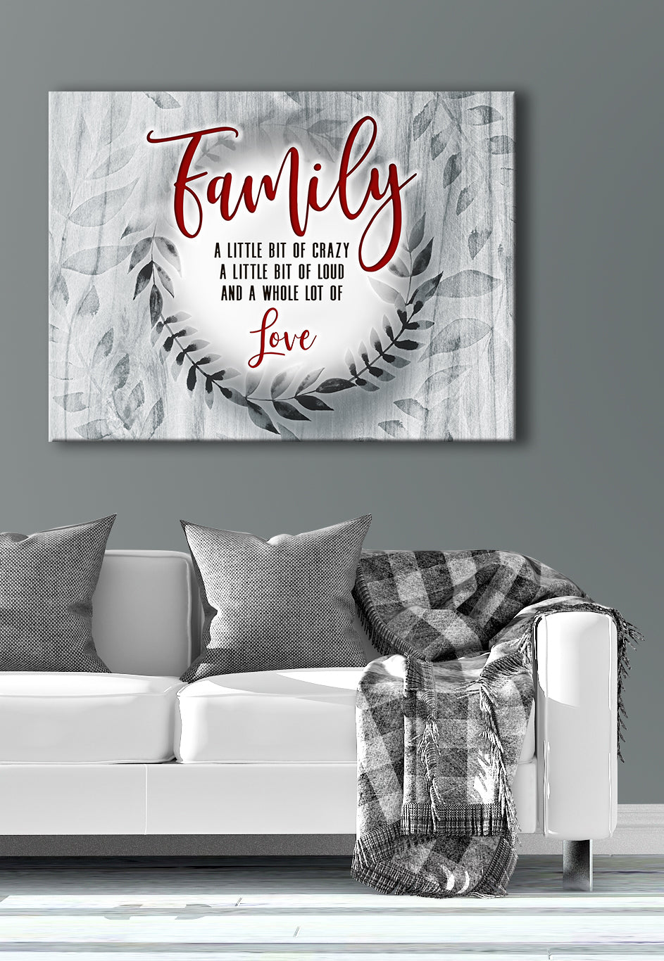 Limited Time Offer! Ready - To - Hang Wood - Framed Family Wall Art with a Touch of Crazy V3