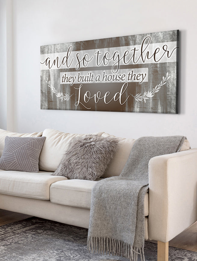 High - quality Wood - framed Wall Art: 'And So Together They Build A House' Ready To Hang