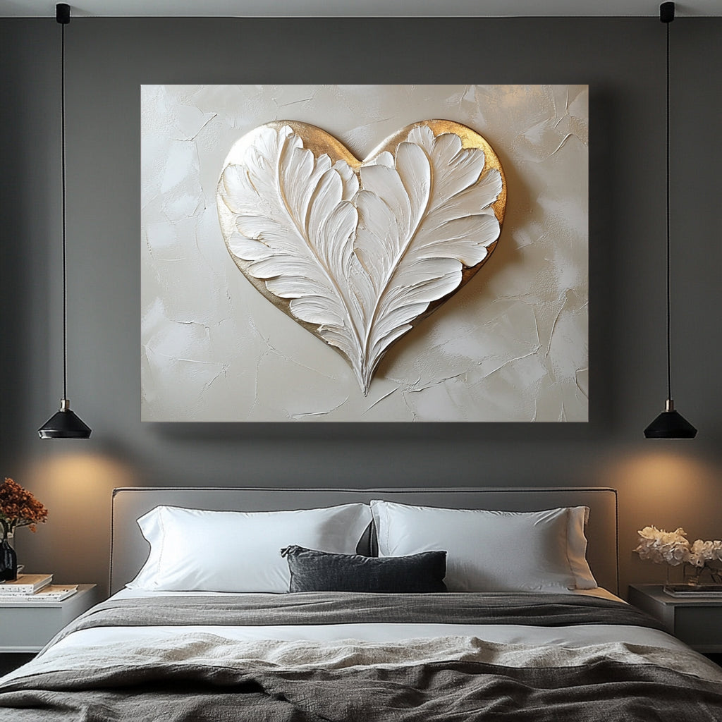 Hot Deal: Feather Heart Home Wall Art