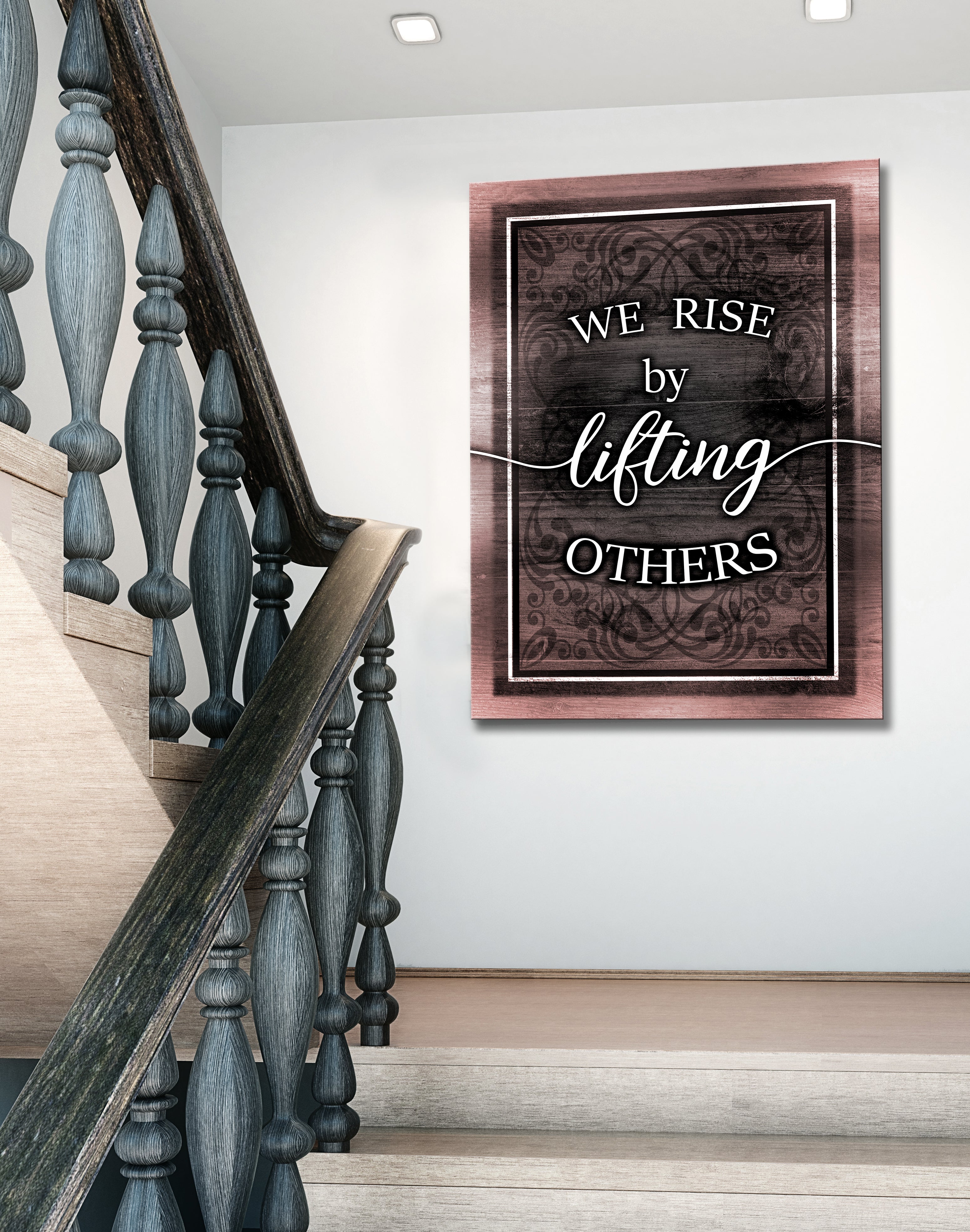 Exclusive Home Wall Art - 'We Rise By Lifting Others' with Wood Frame, Ready to Hang! Buy 2 Save 20%