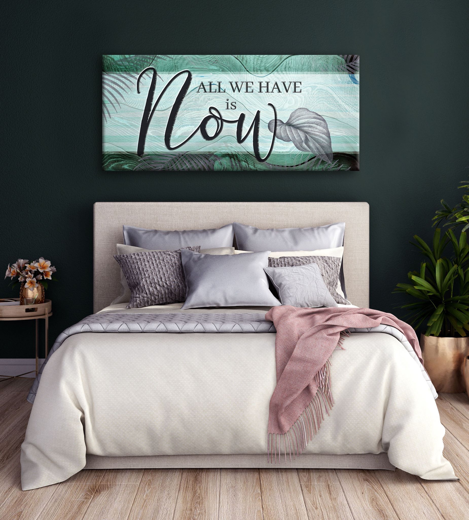 Hot Deal! Ready-to-Hang Wood Frame Home Wall Art - All We Have Is Now V2