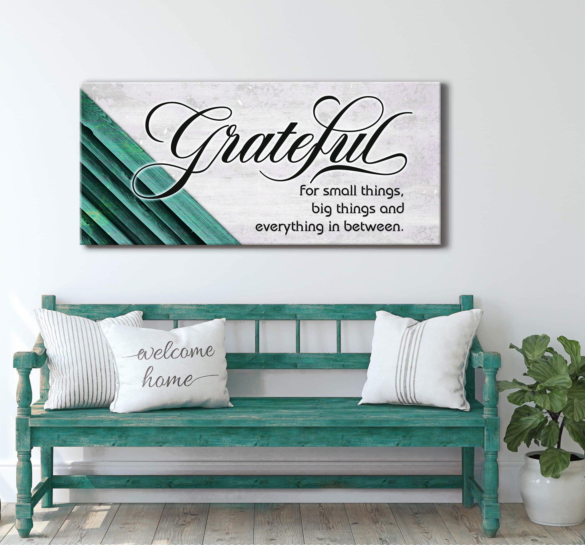 Hot! Christian Wall Art: Grateful for Small Things V3 (Wood Frame, Ready to Hang)