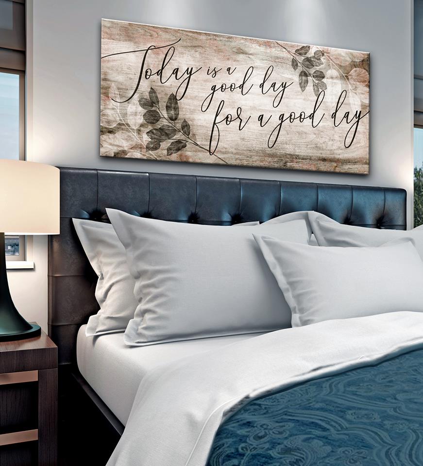 Hot Deal! 'Today Is A Good Day' Wall Art with Wood Frame, Ready to Hang