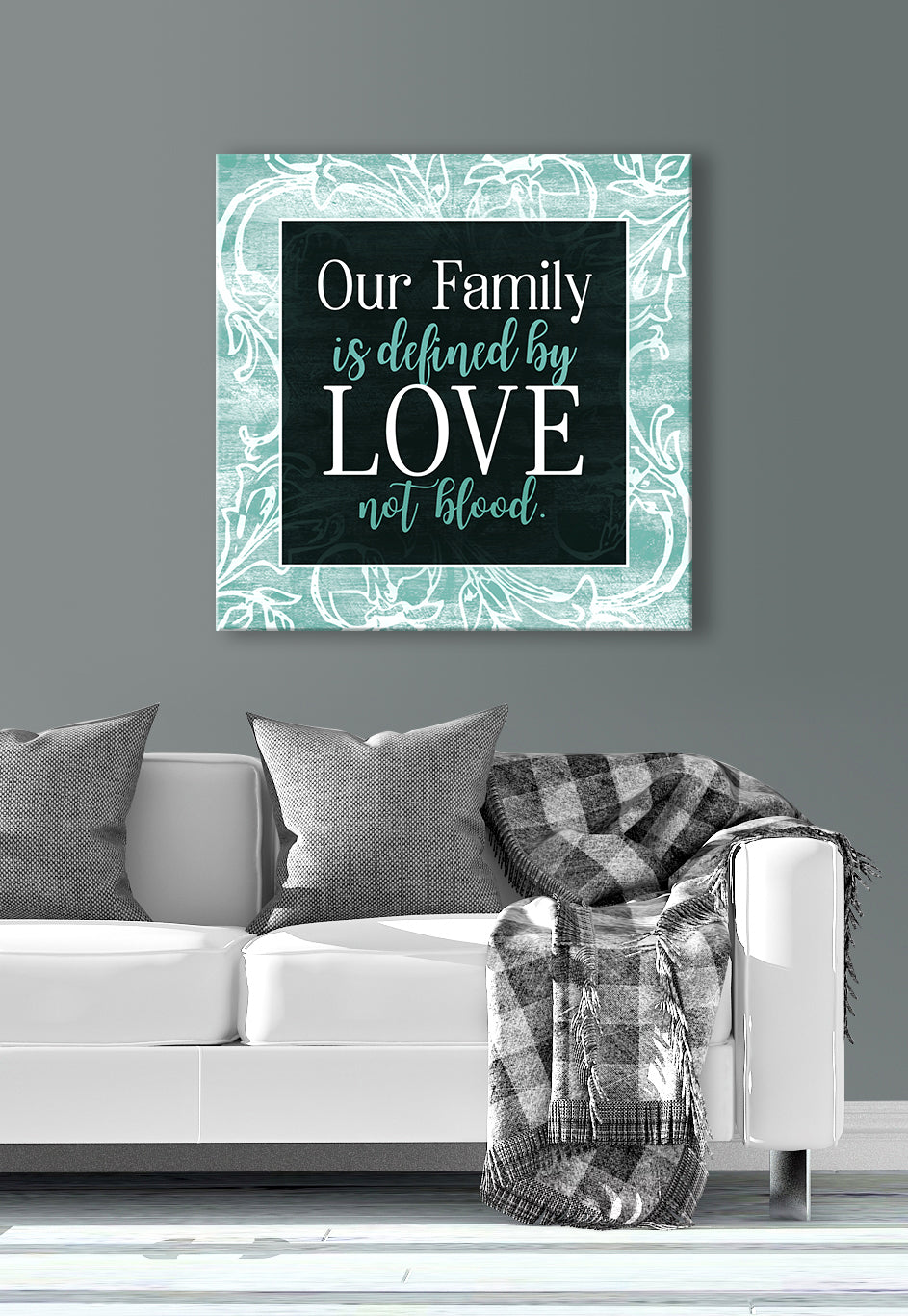 Limited Time Offer! Family Wall Art - Love-Defined Family Design, Wood Frame Ready to Hang