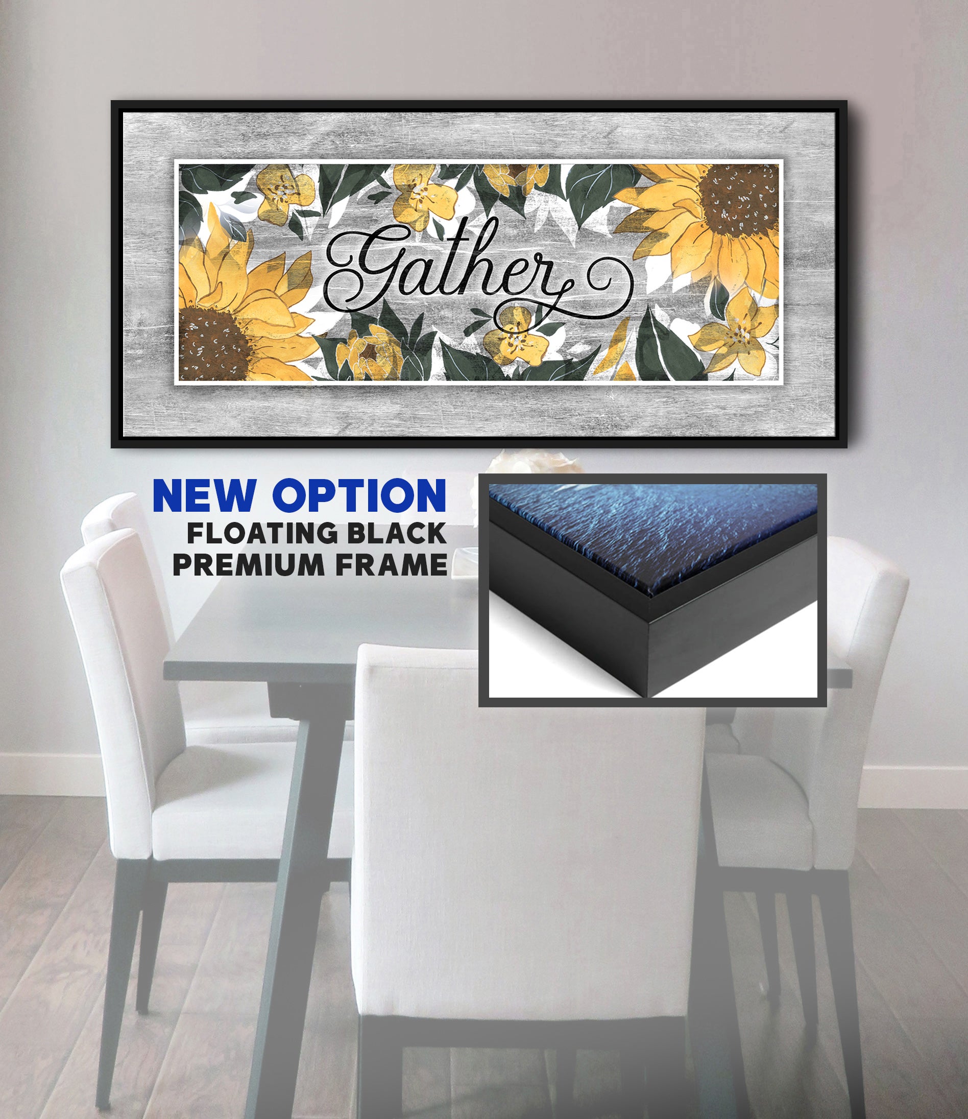High - quality Christian Sunflower Wall Art with Wood Frame, Ready to Hang