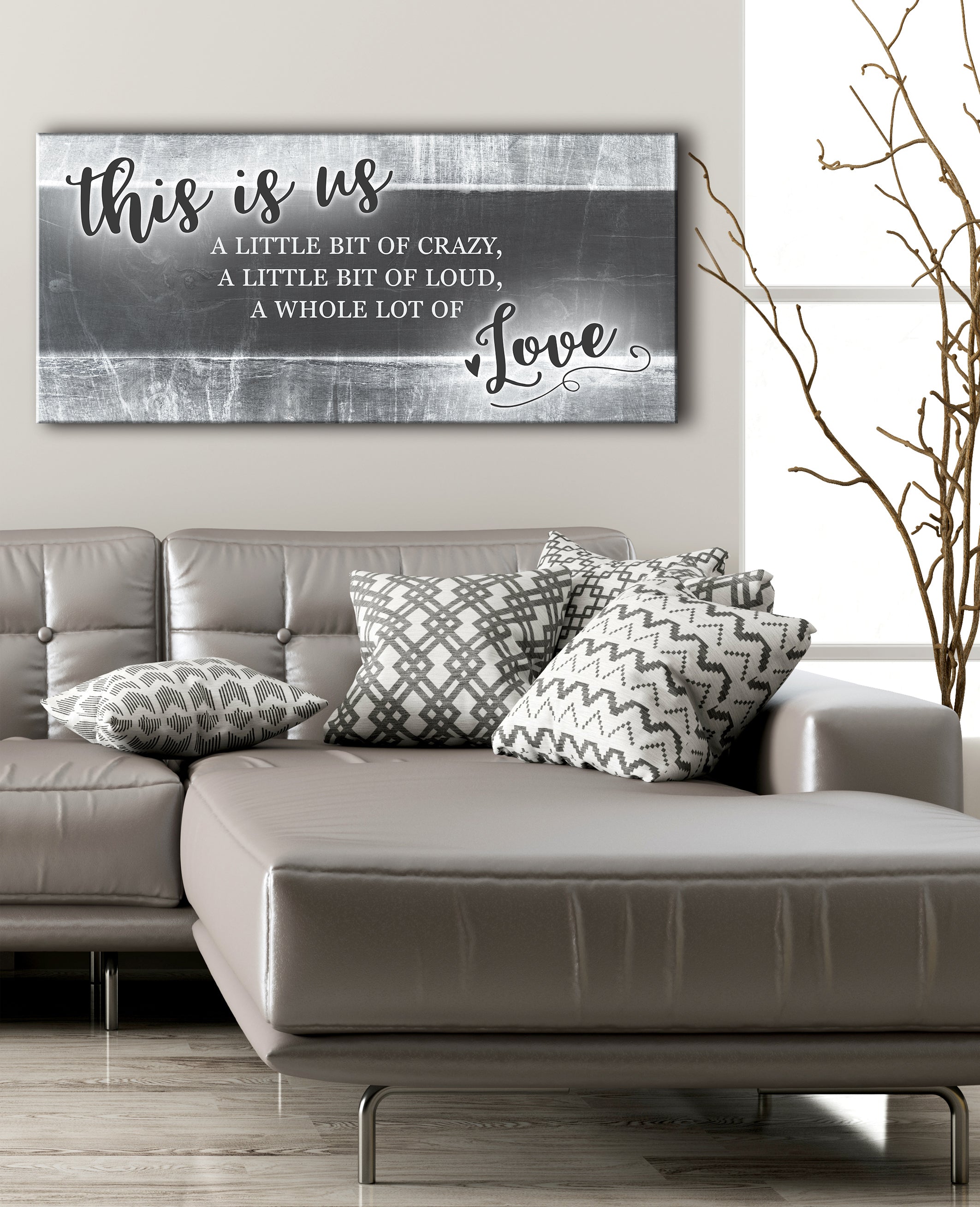 Family Wall Art 'This Is Us' V4 - Wood Frame, Ready To Hang! Buy 2 Save 20%