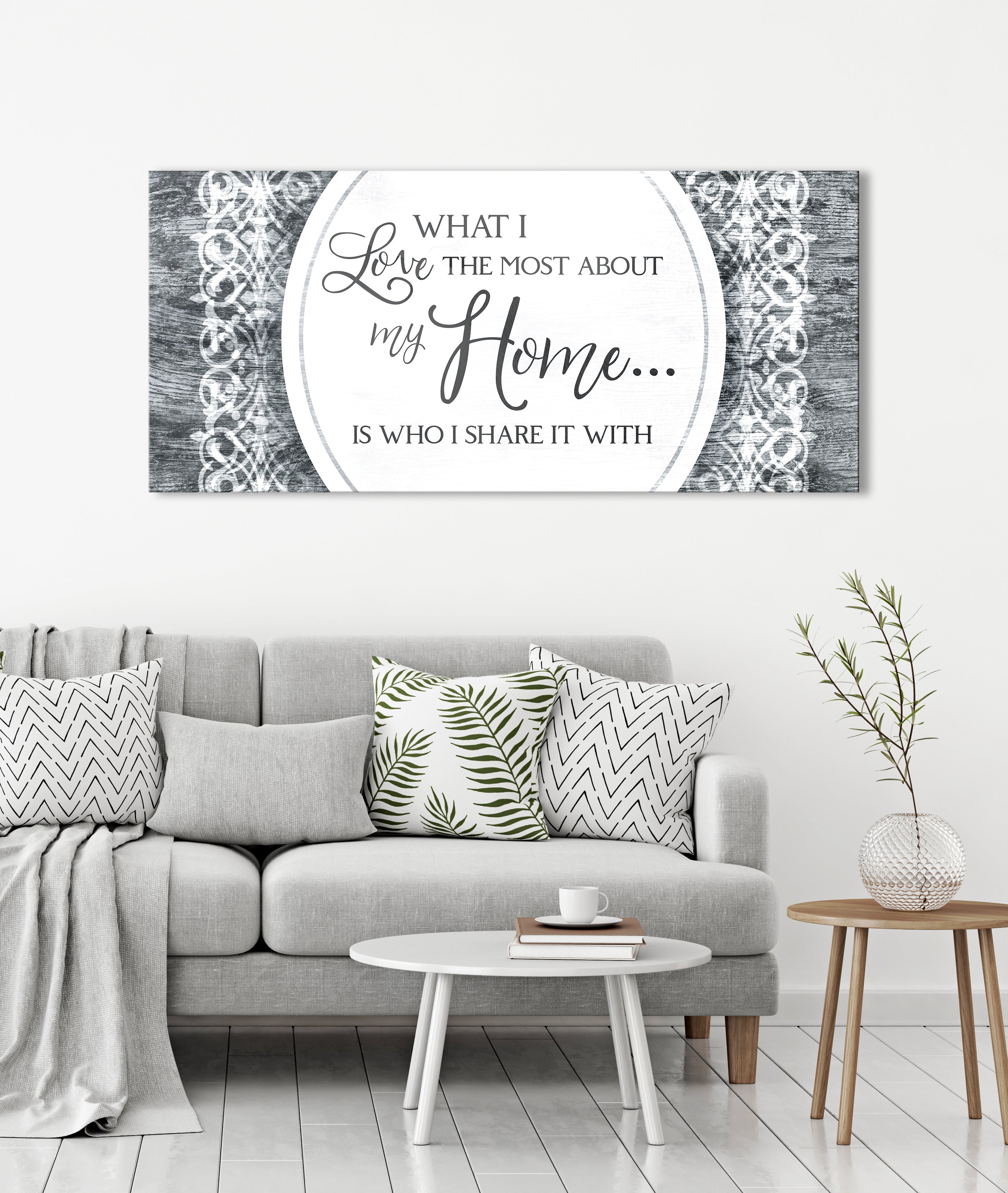 Hot! What I Love Most About My Home V6 Wood Frame Wall Art, Ready To Hang