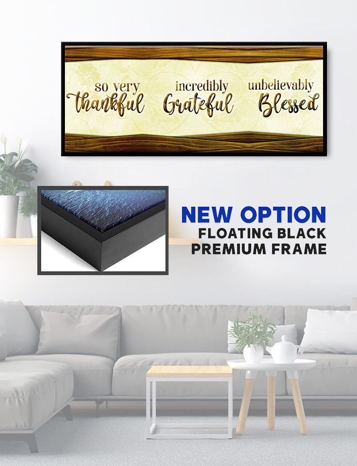 Christian Wall Art: 'So Very Thankful' V26 - Wood Frame, Ready to Hang! Buy 2, Save 20%