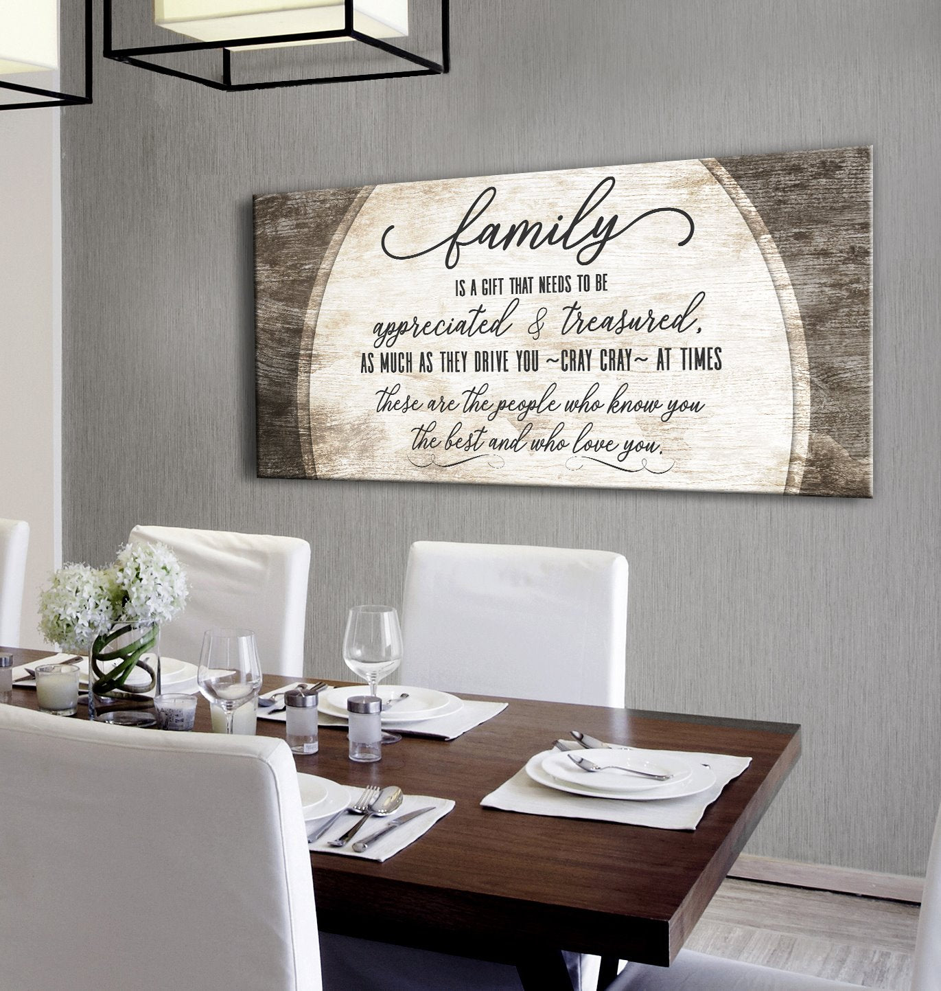 Family Wall Art: Wood Frame, Ready to Hang - A Precious Gift!