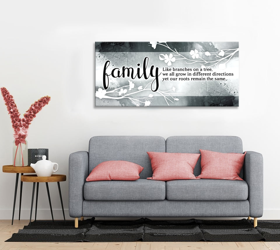 Exclusive Family Wall Art: Family Branches Design V2 with Wood Frame, Ready to Hang - Buy 2 Save 20%