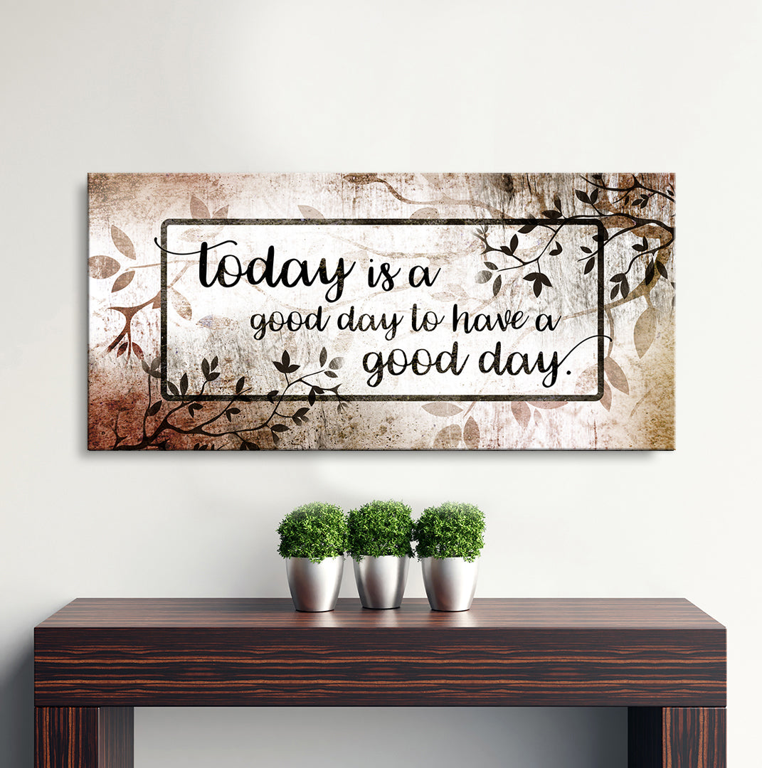 High - Quality Wood - Framed 'Today is a Good Day' Wall Art (Ready To Hang) V3