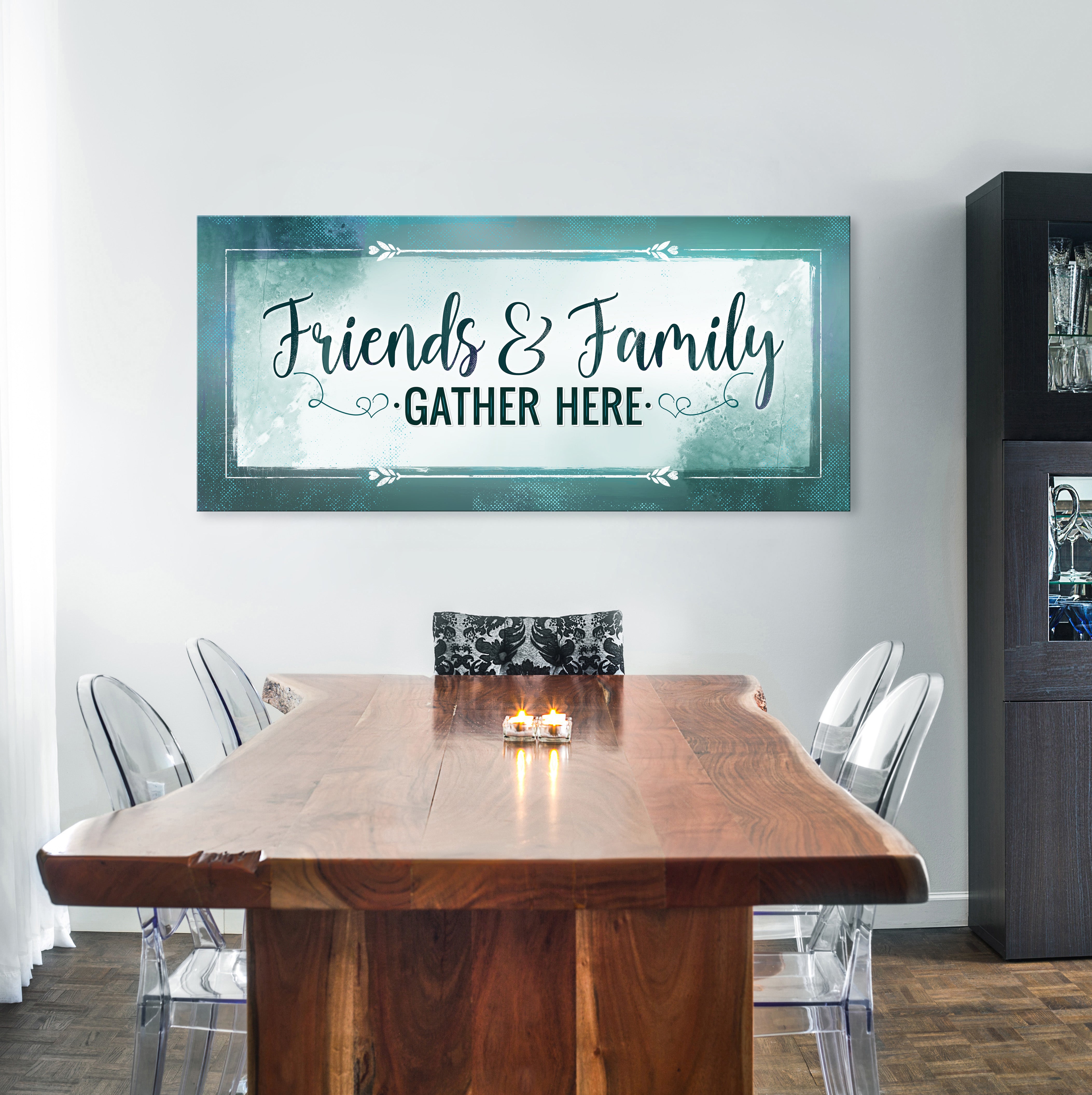 Hot! Friends & Family Wall Art with Wood Frame, Ready to Hang