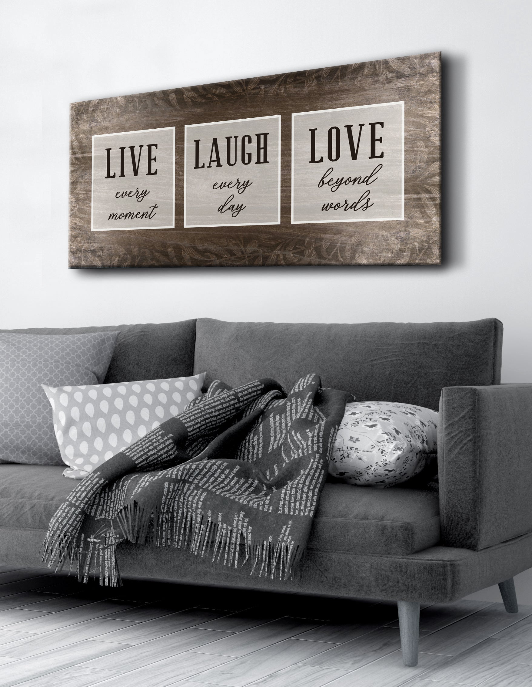 Exclusive! Home Wall Art - Live Every Moment V2 (Wood Frame, Ready To Hang)
