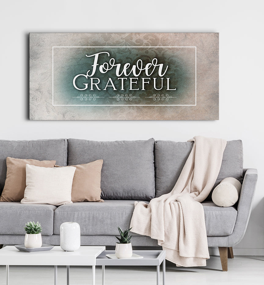 Hot Deal! Forever Grateful V2 Wood Frame Wall Art, Ready To Hang