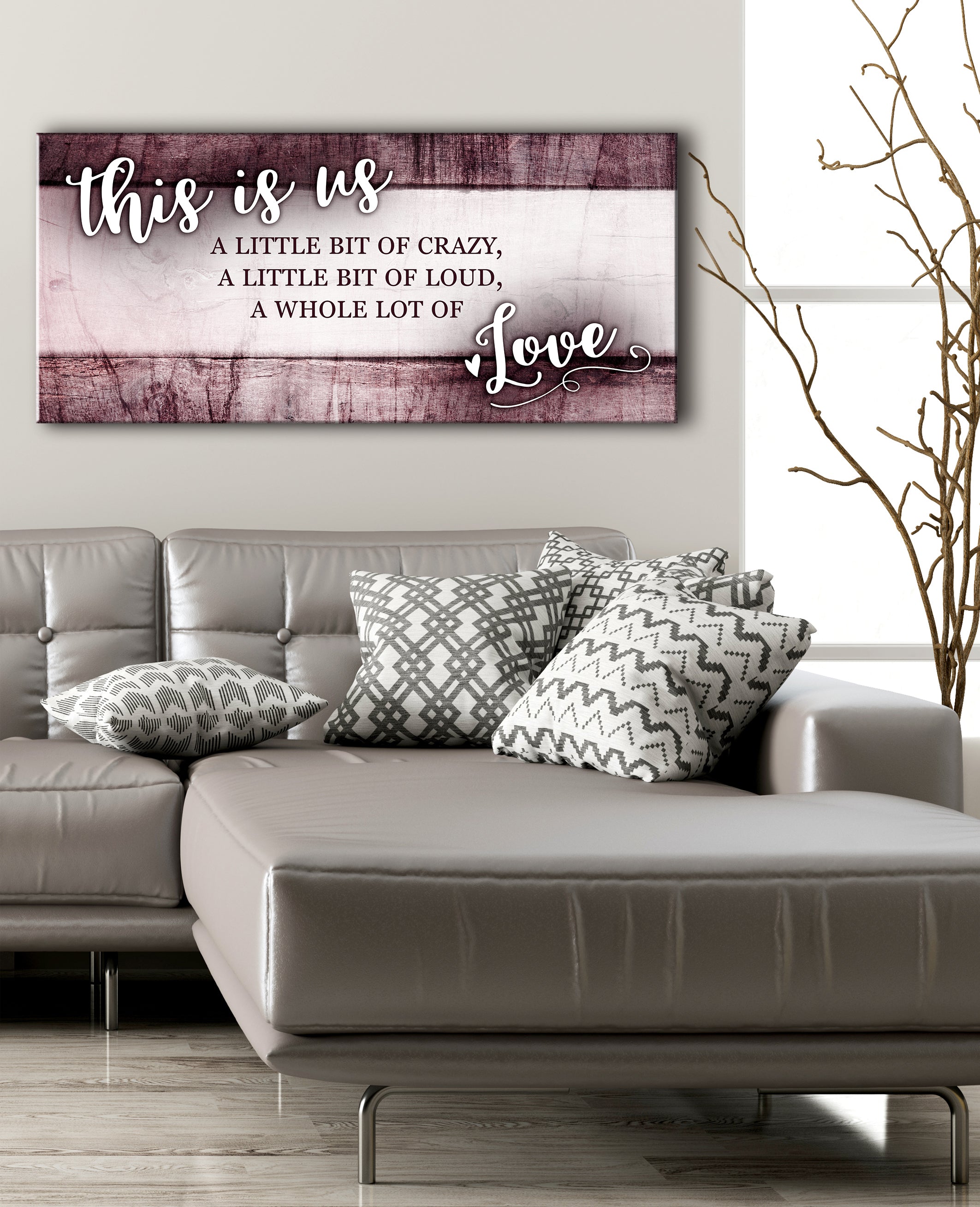 Family Wall Art 'This Is Us' V4 - Wood Frame, Ready To Hang! Buy 2 Save 20%