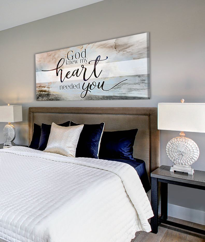 Exclusive Christian Wall Art: God Knew V13 - Wood Frame, Ready to Hang