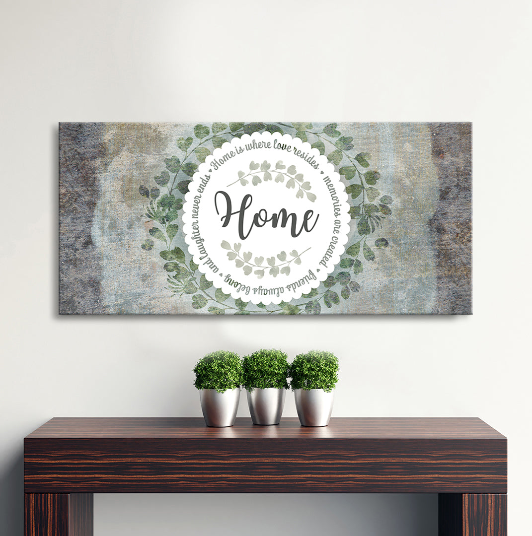 Exclusive Home Wall Art - 'Home is Where Love Resides' with Wood Frame, Ready to Hang! Buy 2 Save 20%