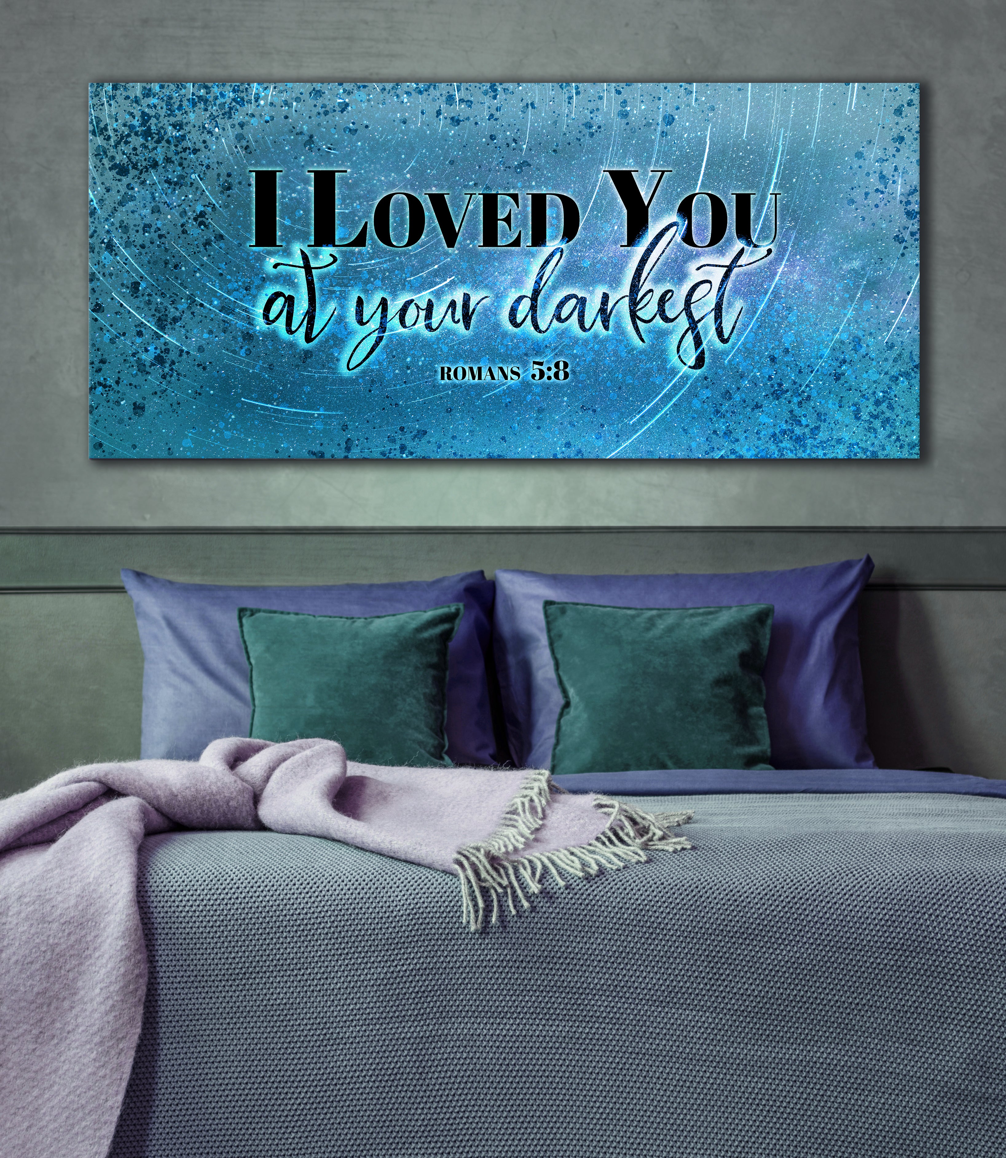 High - Quality Wood - Framed Couples Wall Art: Loved You at Your Darkest, Ready to Hang