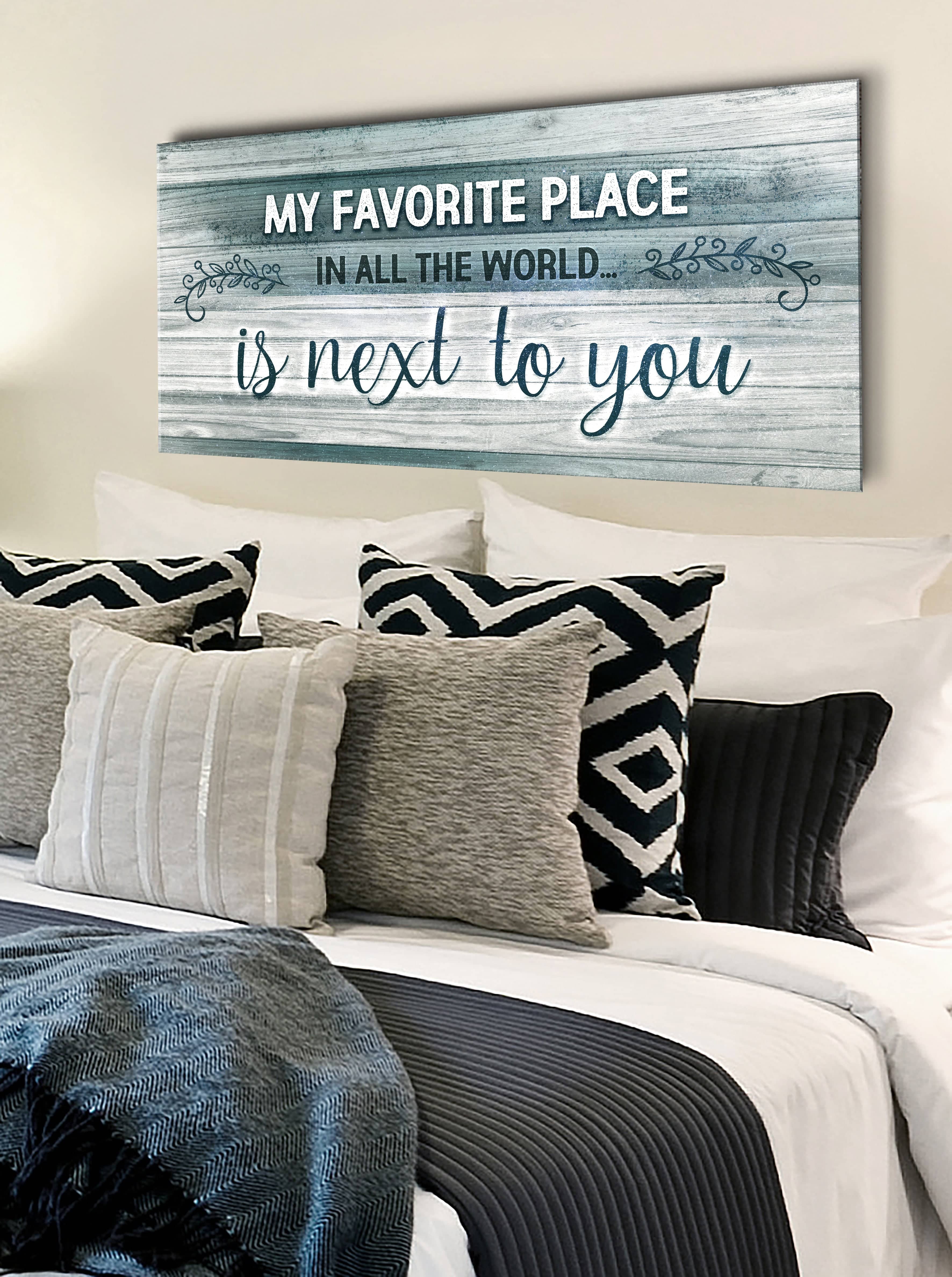 Exclusive Bedroom Wall Art - 'Next To You V5' with Wood Frame, Ready to Hang! Buy 2, Save 20%