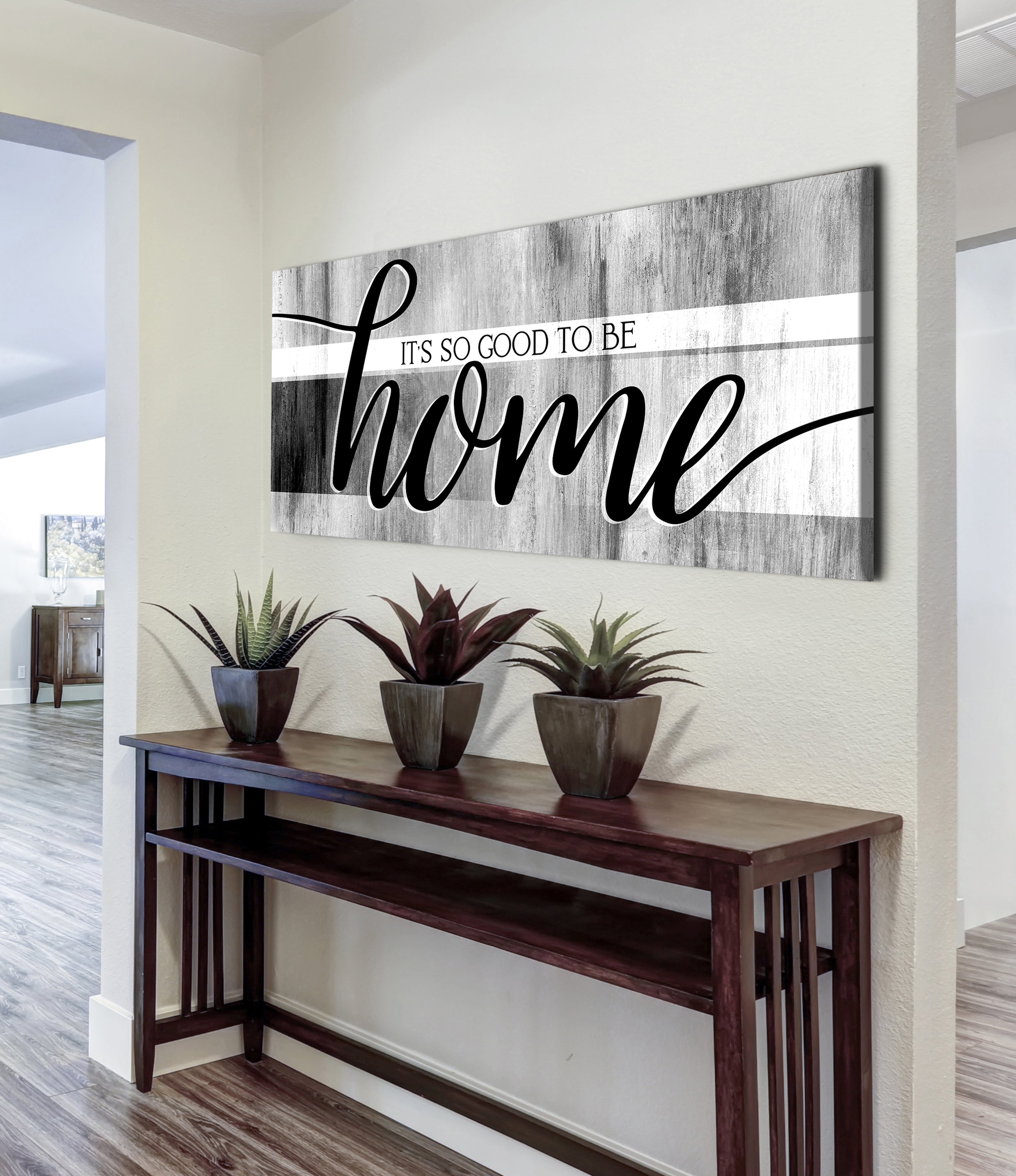 Exclusive! 'It's So Good To Be Home' Wall Art V8 with Wood Frame, Ready to Hang
