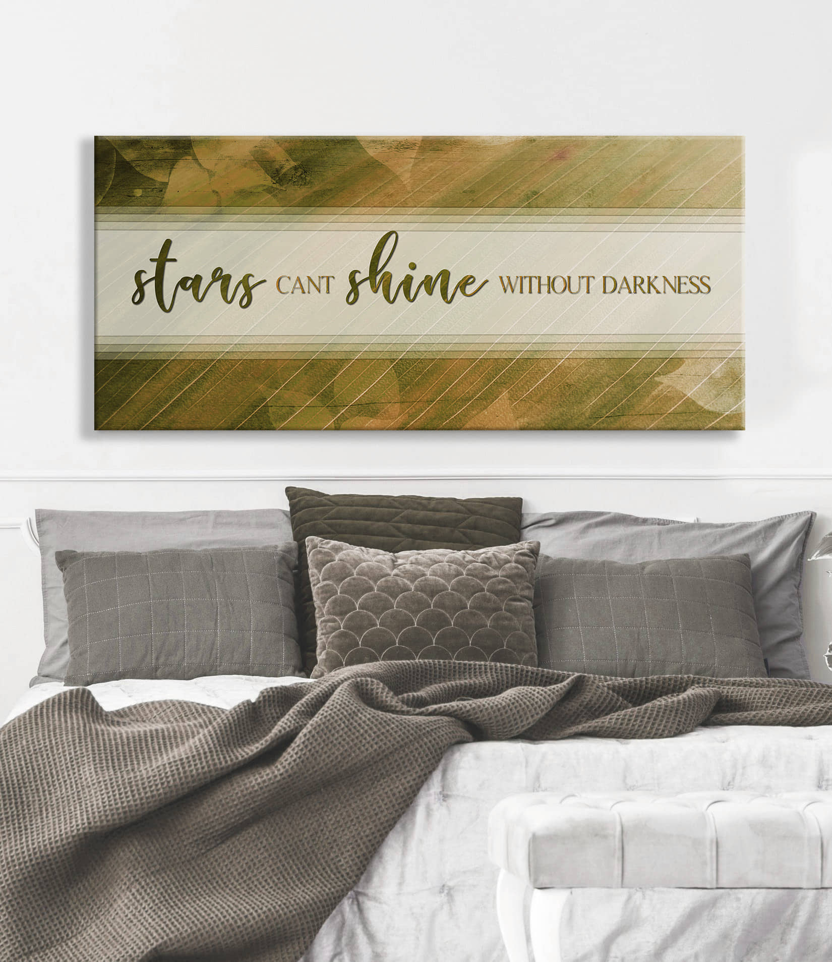Hot Deal! Couples Wall Art - Stars Can't Shine V2 with Wood Frame, Ready to Hang