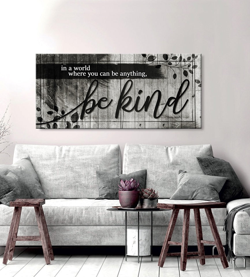 Exclusive Home Wall Art: 'In A World Where V2' - Wood Frame, Ready to Hang