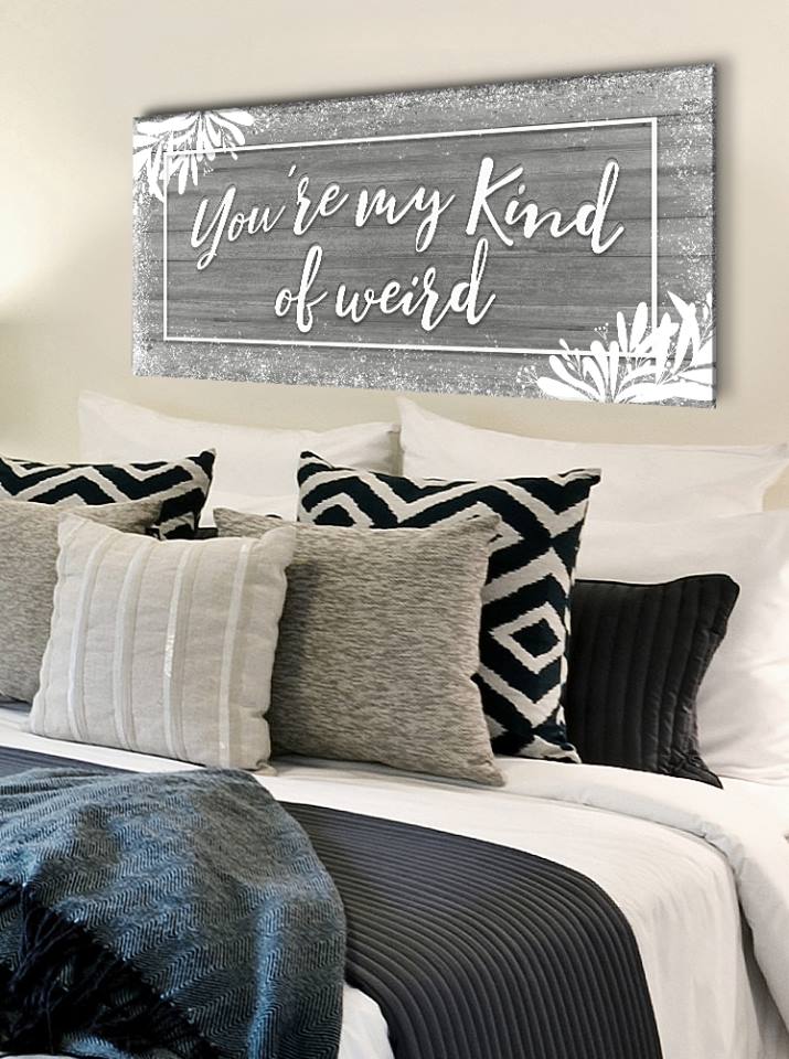 High - Quality Couples Wall Art: 'You're My Kind Of Weird' with Wood Frame for Easy Hanging
