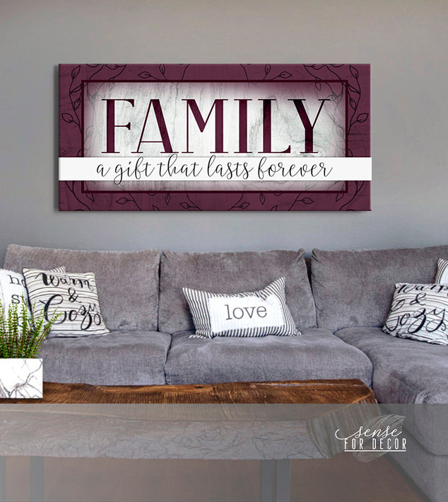 High - Quality Wood - Framed Family Wall Art: Family Gift That Lasts Forever