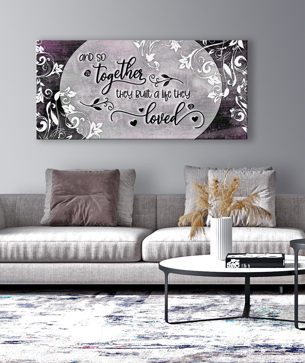 Hot! Couples Wall Art - Build a Loved Life Together V5