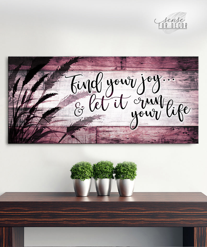 Inspire Wall Art with Wood Frame (Ready To Hang): Find Joy and Transform Your Life! Buy 2 Save 20%
