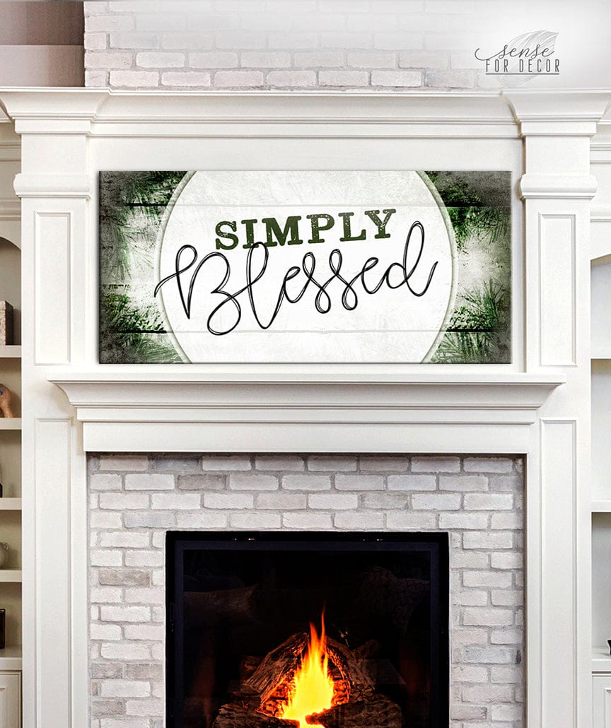 Hot Deal! Christian Simply Blessed V11 Wood Frame Wall Art (Ready To Hang)