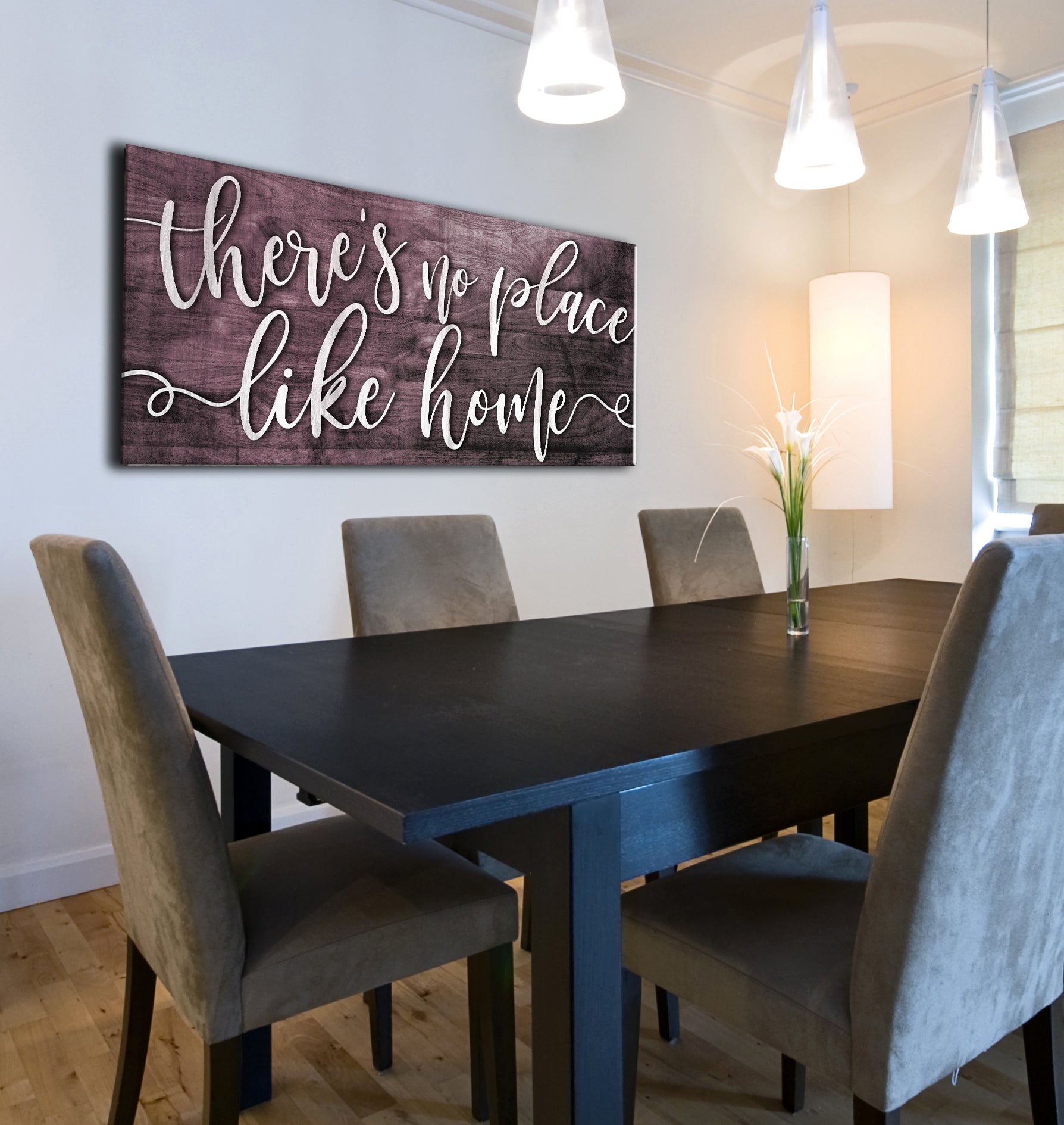 High - Quality Wood - Framed 'There's No Place Like Home' Wall Art, Ready to Hang