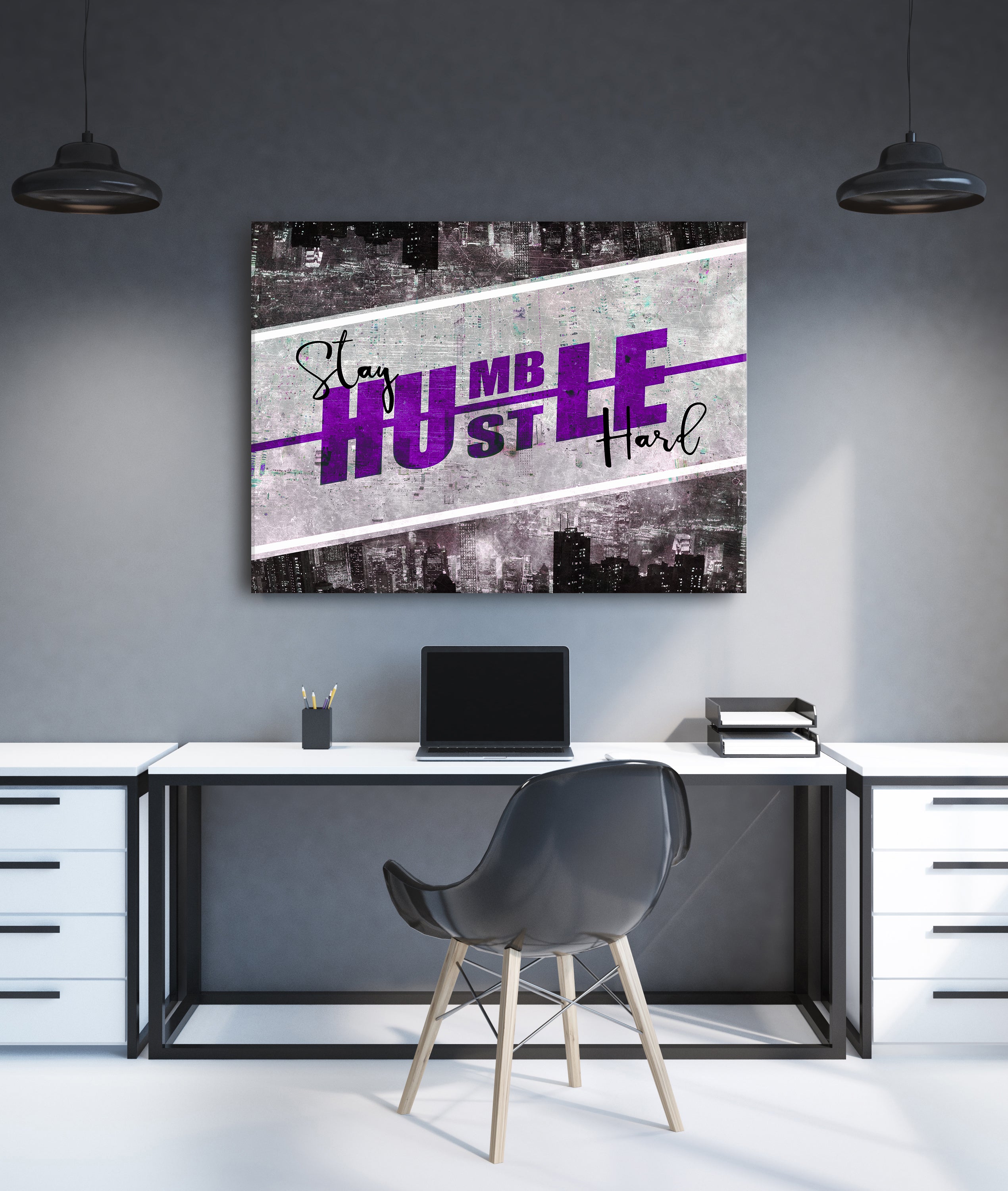 Powerful Women Wall Art - 'Stay Humble' with Wood Frame, Ready to Hang! Buy 2 Save 20%