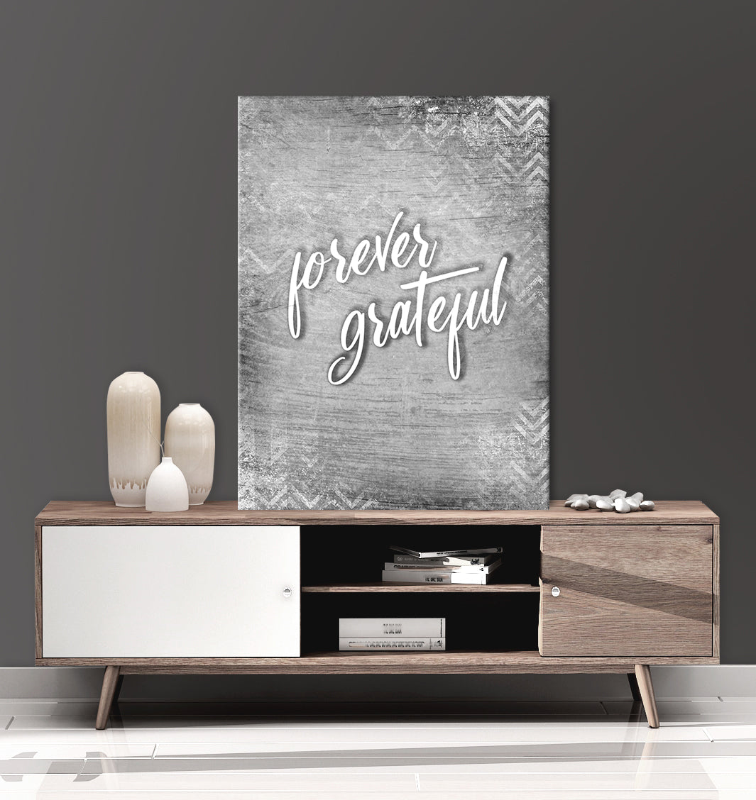 Exclusive Christian Wall Art - Forever Grateful V3 with Wood Frame, Ready to Hang! Buy 2 Save 20%