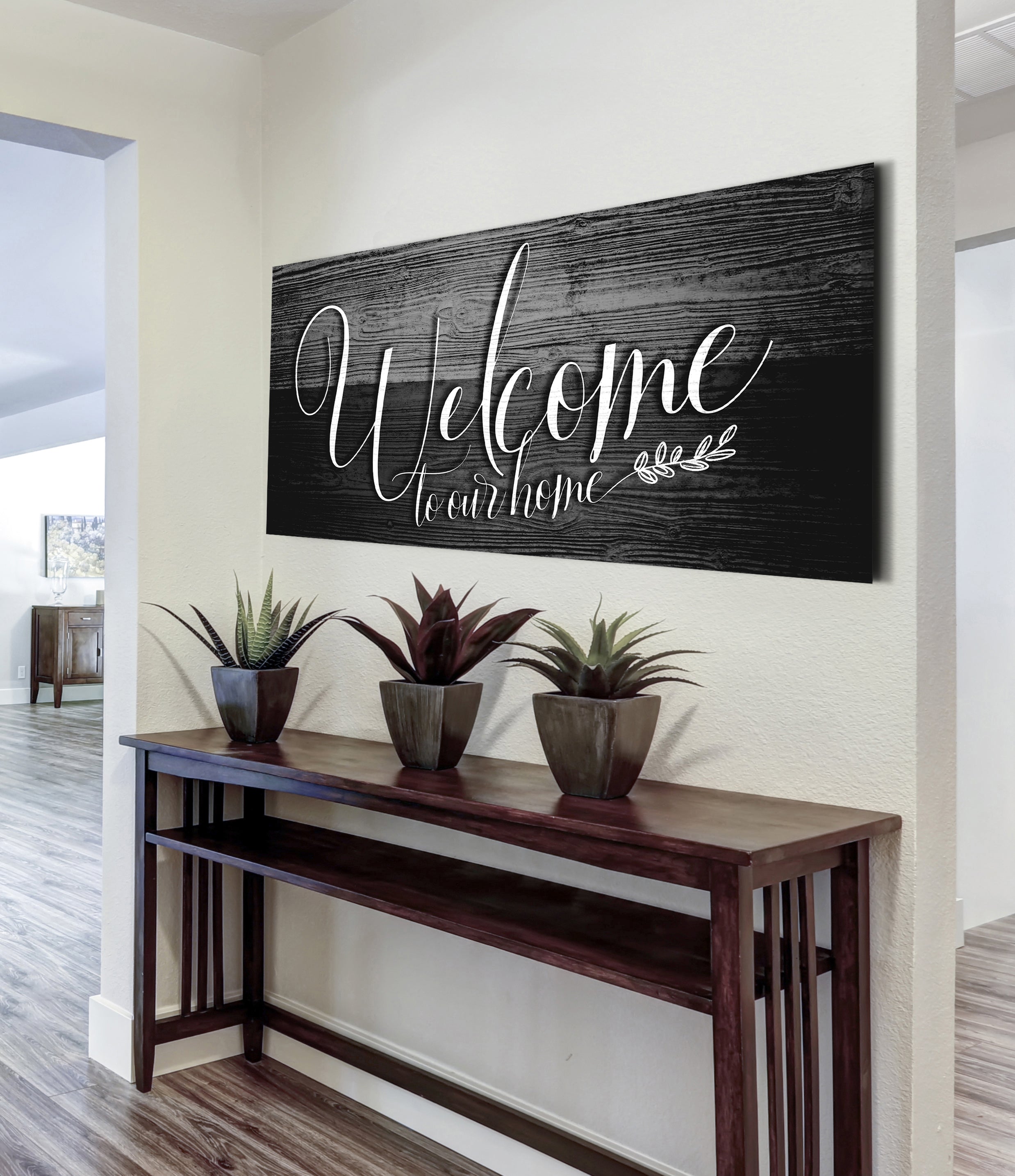 Hot! Welcome To Our Home V8 Wall Art - Wood Frame, Ready To Hang