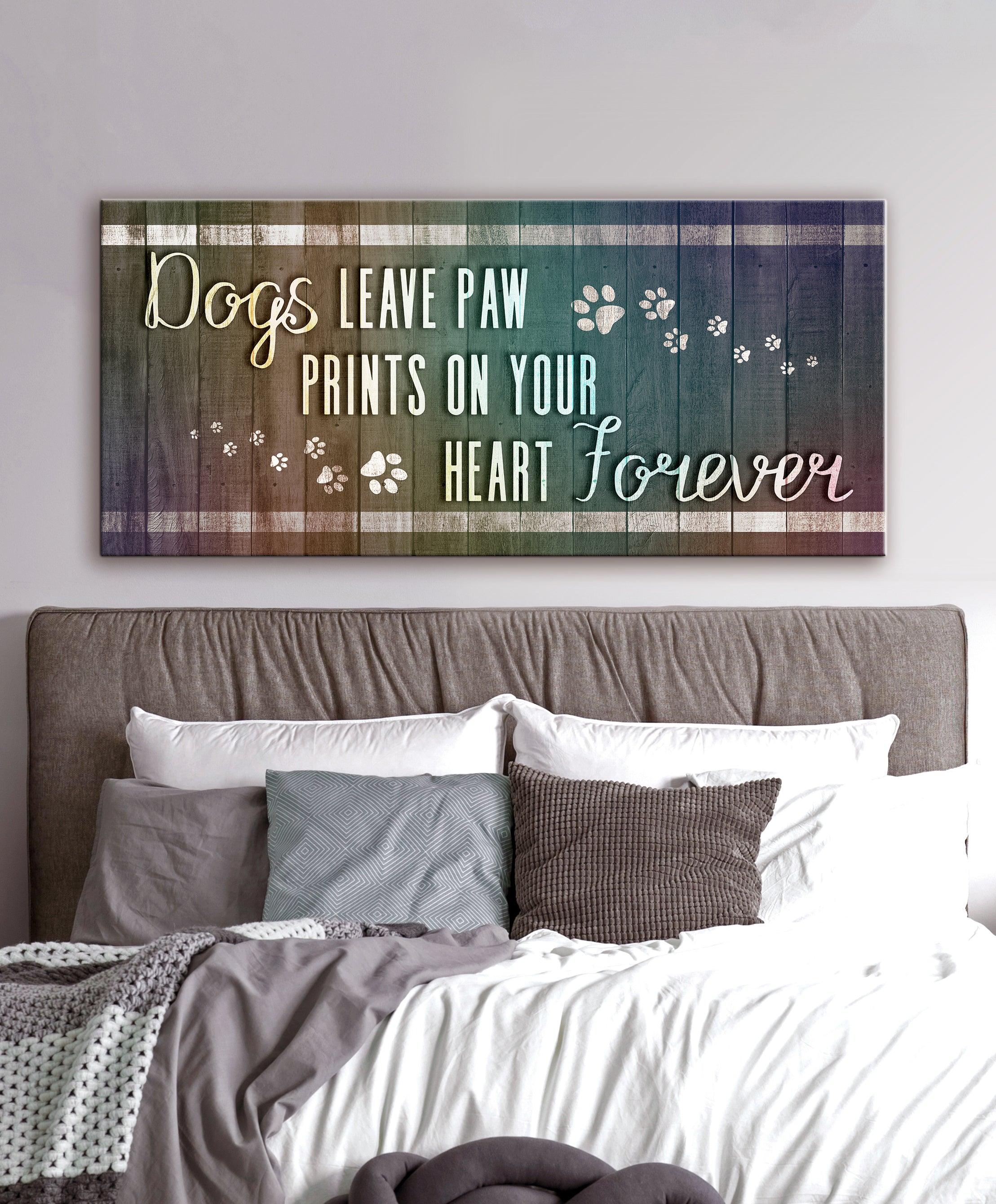 Ready-to-Hang Dog Paw Wood Frame Pet Wall Art - Buy 2, Save 20%