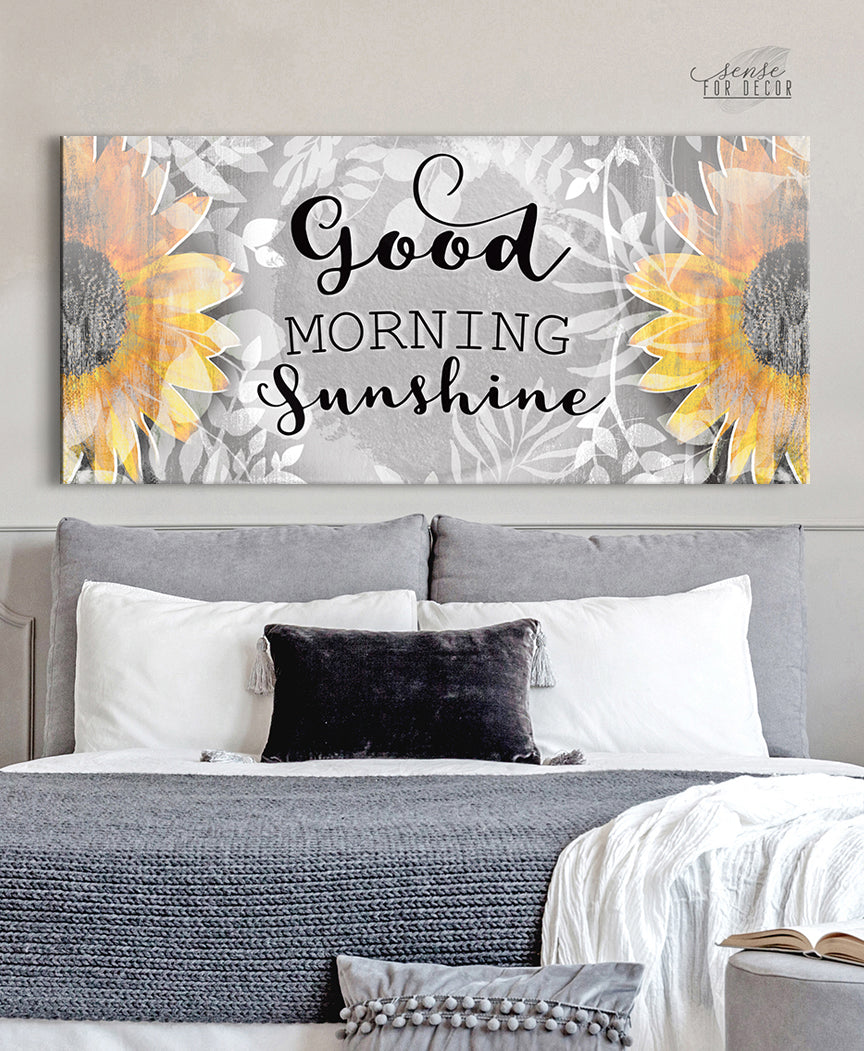 Exclusive Couples Wall Art - Good Morning Sunshine V3 with Wood Frame, Ready to Hang! Buy 2 Save 20%