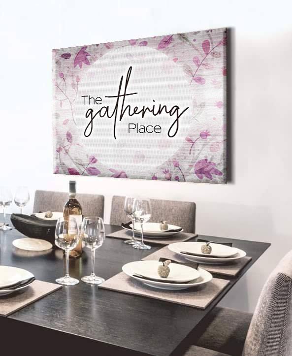 Hot Deal! Kitchen Wall Art - The Gathering Place V3 (Wood Frame, Ready To Hang)