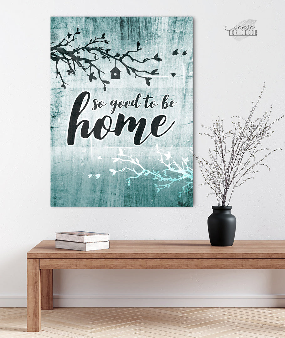 High - quality Ready - to - Hang Home Wall Art: It's Great To Be Home V9 (Wood Frame)