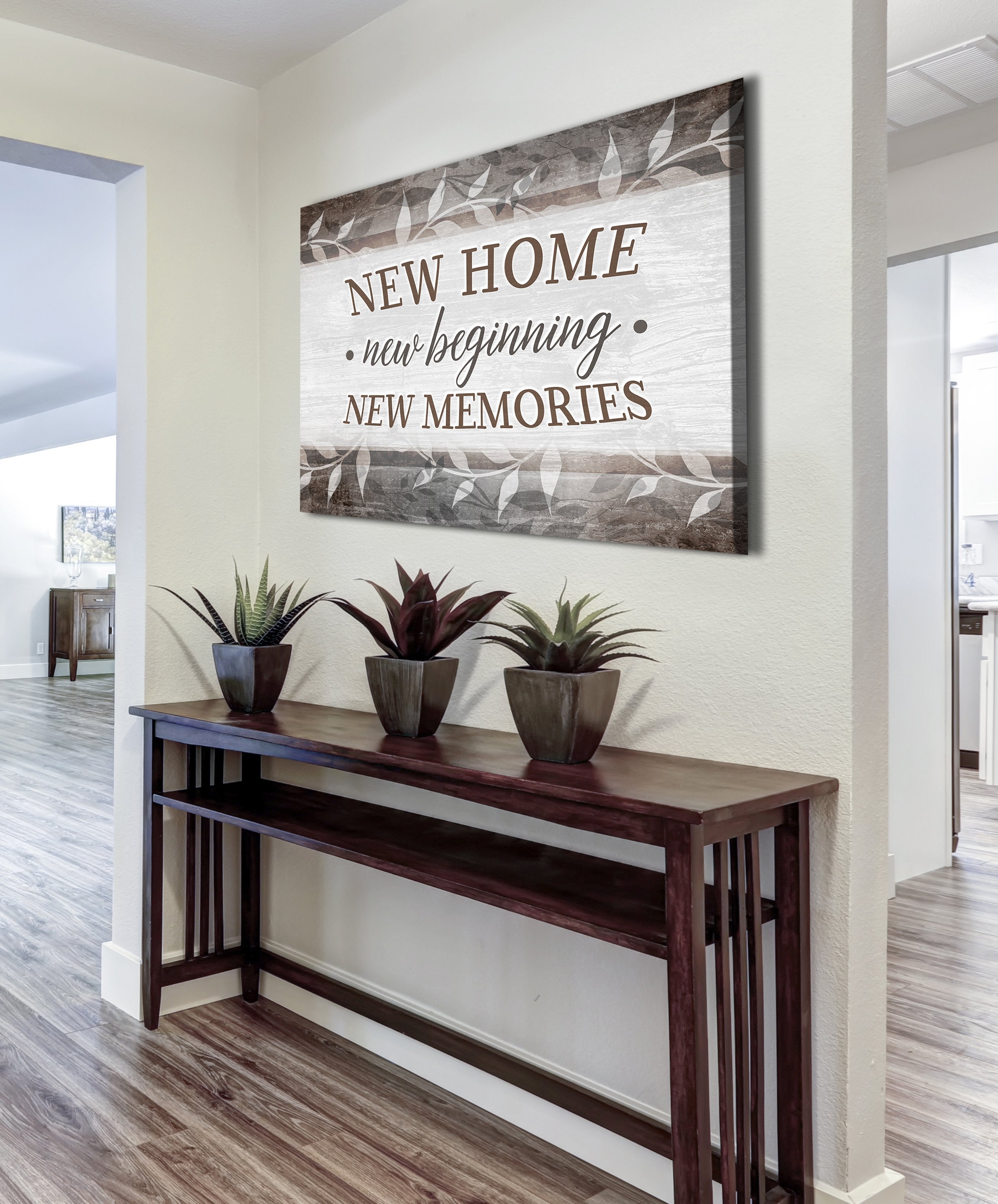 Exclusive Offer! New Home New Beginning V11 Wood Frame Wall Art, Ready To Hang