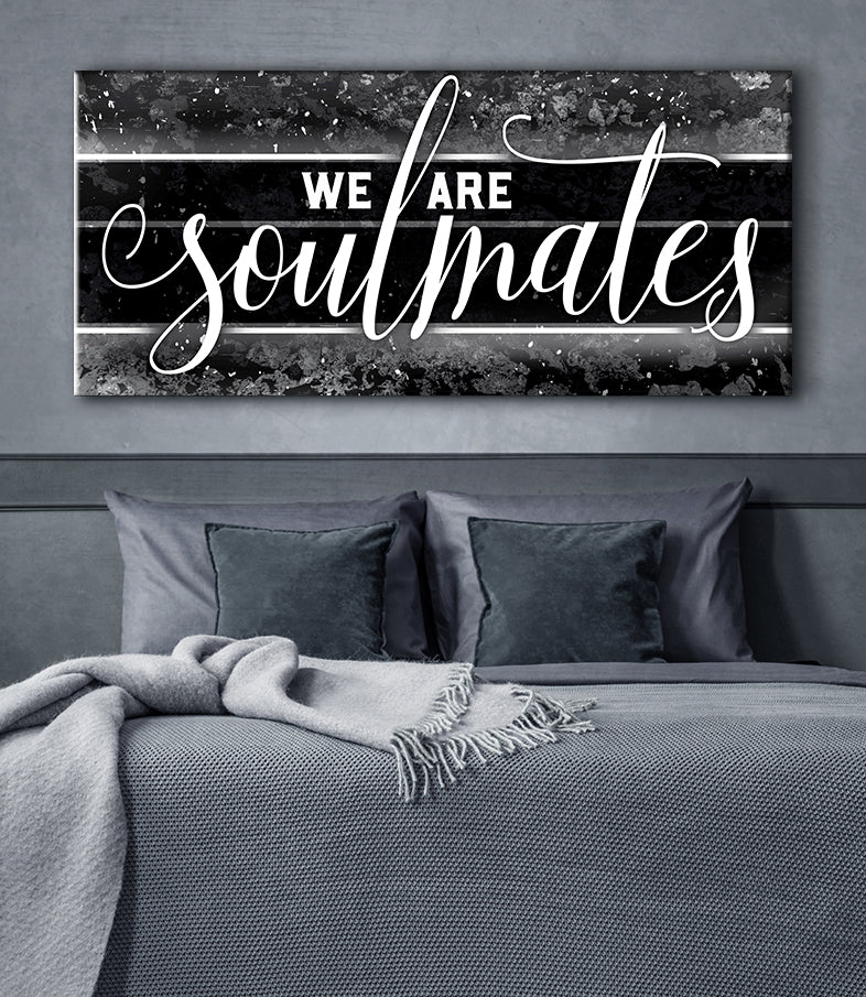 Hot! Couples Wall Art - We Are Soulmates V2 (Wood Frame, Ready To Hang)