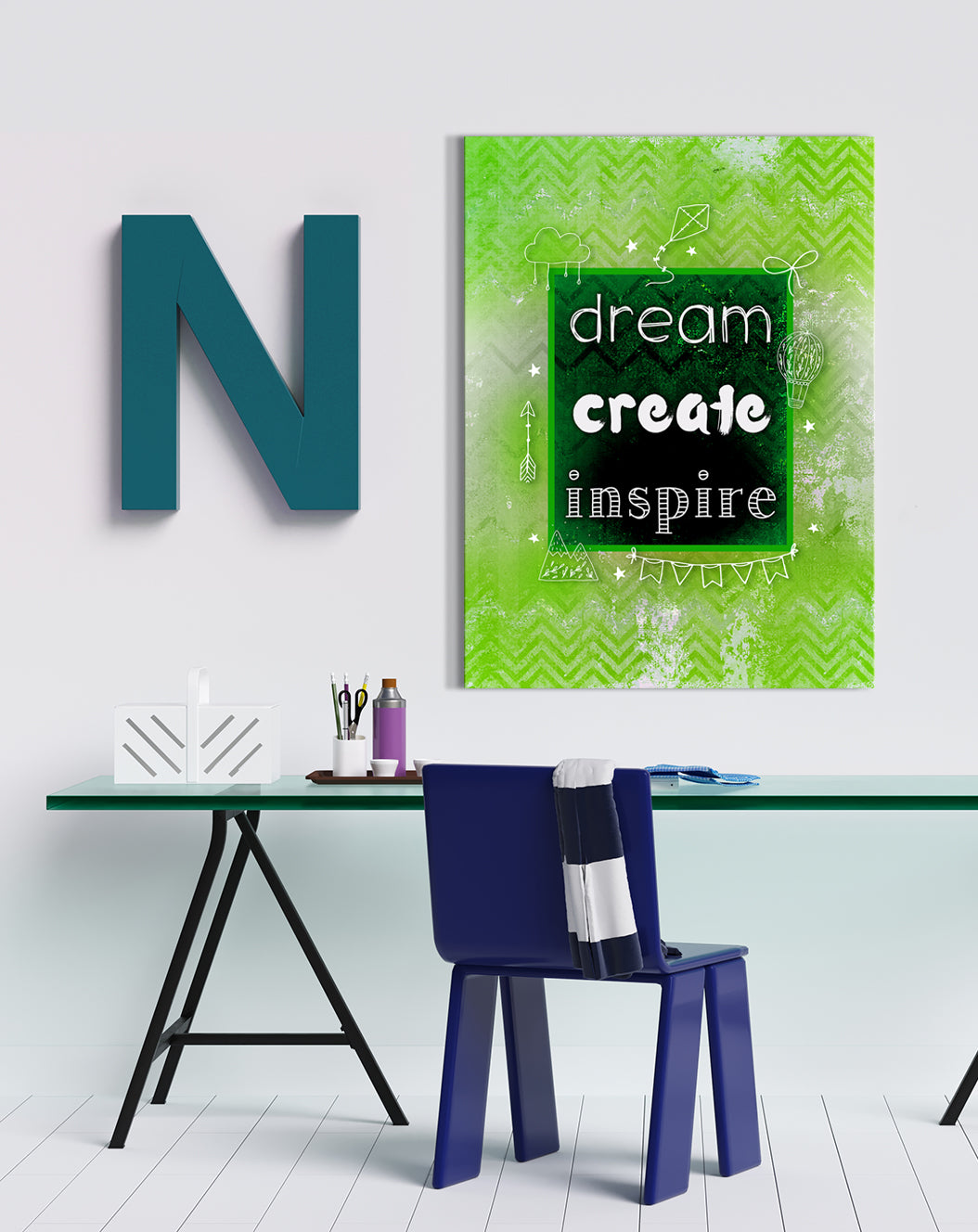Kid Room Wall Art: Inspiring Dreams (Wood Frame, Ready To Hang) - Buy 2, Save 20%