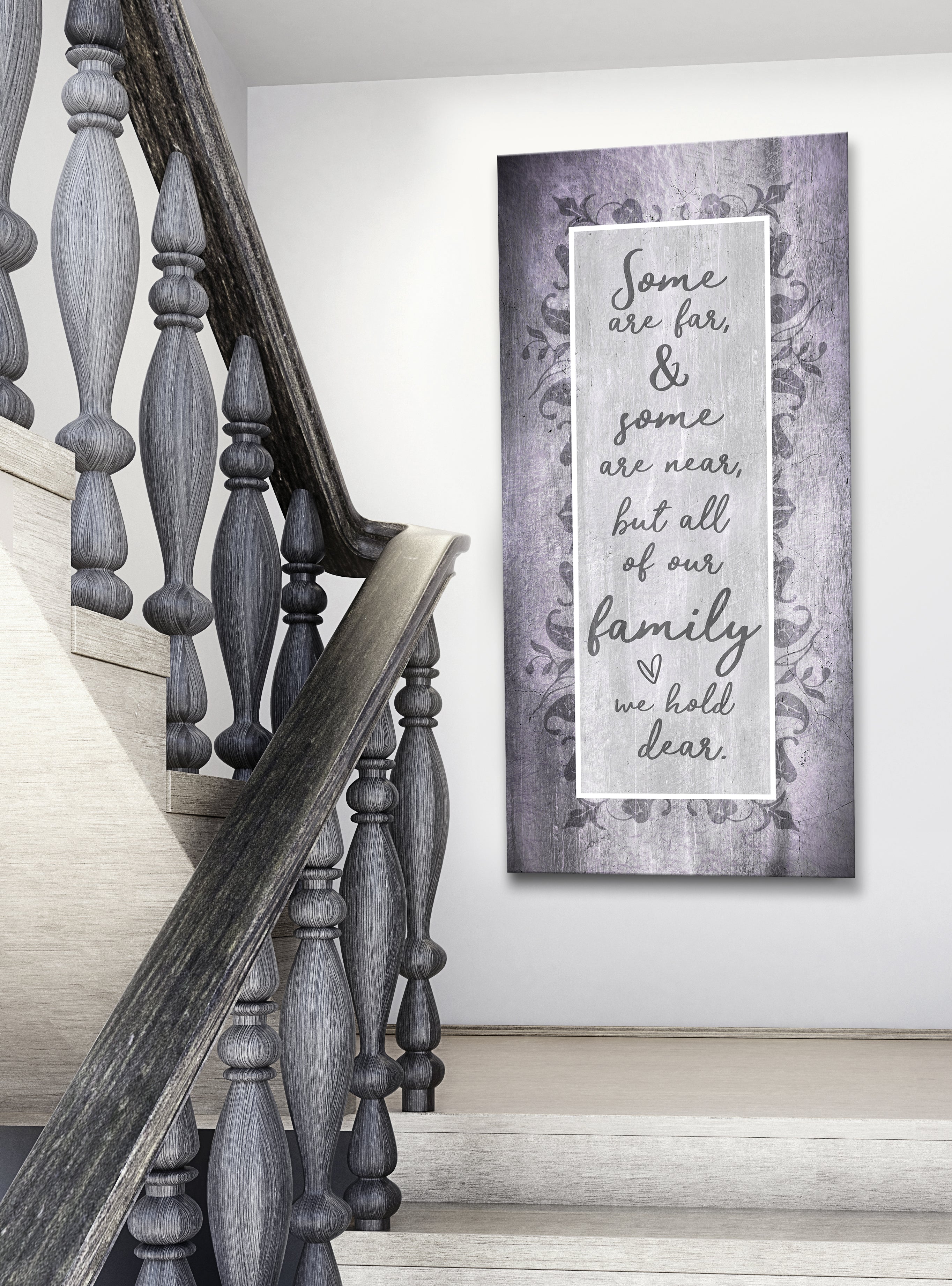 High - Quality Wood - Framed Family Wall Art: Some Near, Some Far (Ready to Hang)
