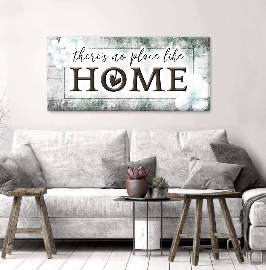 Exclusive Home Wall Art: 'There's No Place Like Home V4' - Wood Frame, Ready To Hang! Buy 2, Save 20%