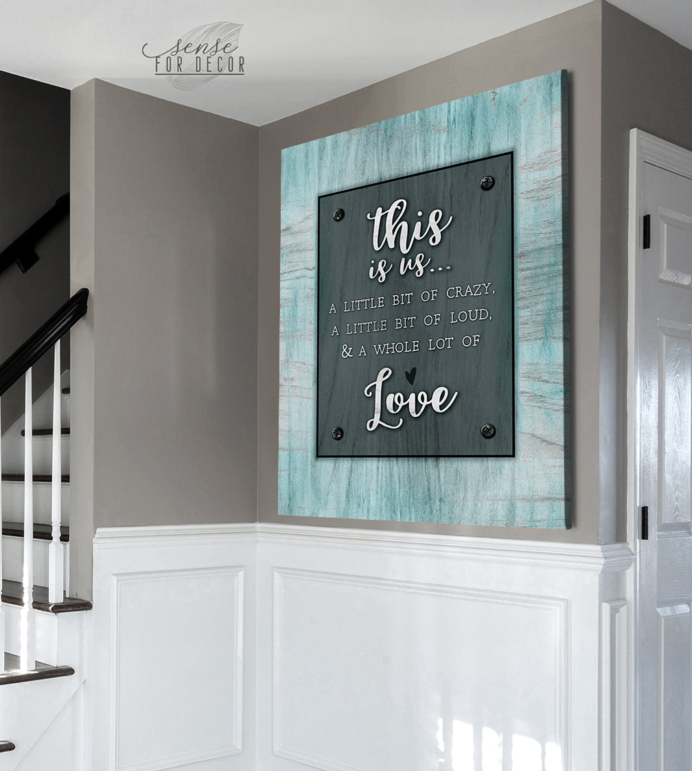 Family Wall Art 'This is us' V16: Wood Frame, Ready To Hang - 20% Off on 2 Items!