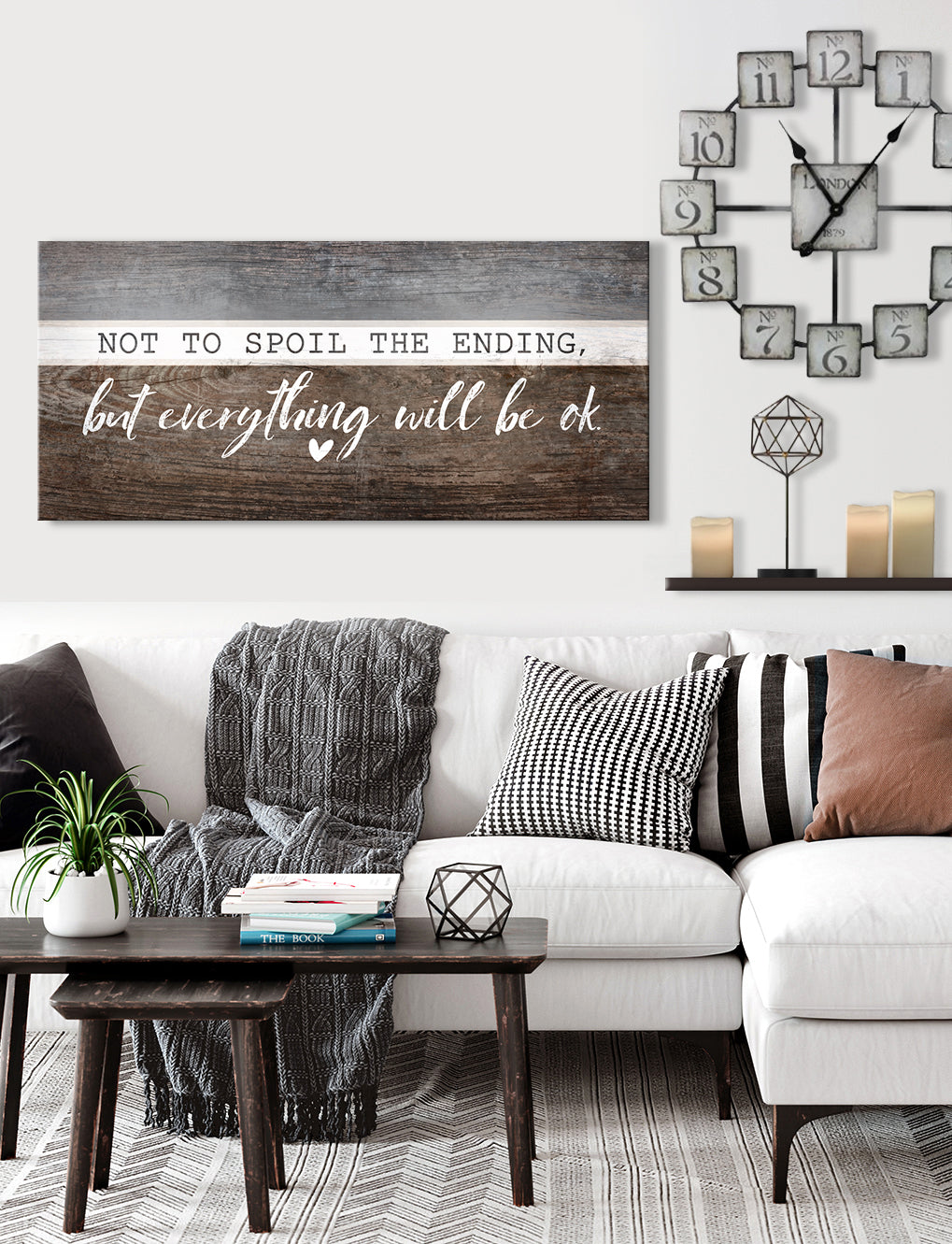 Hot Deal! Ready-to-Hang Wood Frame Home Wall Art: Not To Spoil The Ending